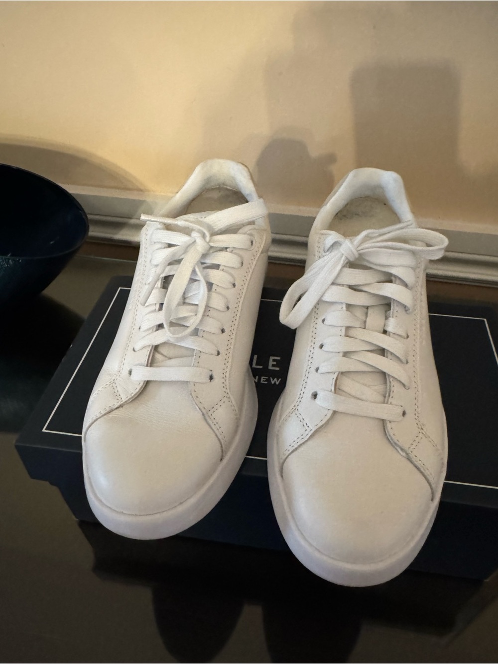 Cole Haan White Leather Tennis Sneakers